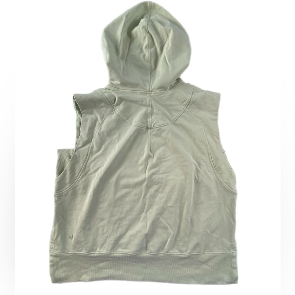 Lululemon French Terry Sleeveless Hoodie Kohlrabi Green size 4 - Picture 8 of 10